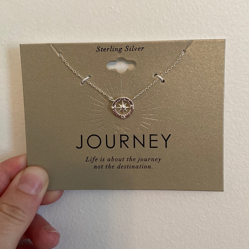 Silver journey necklace from Target.